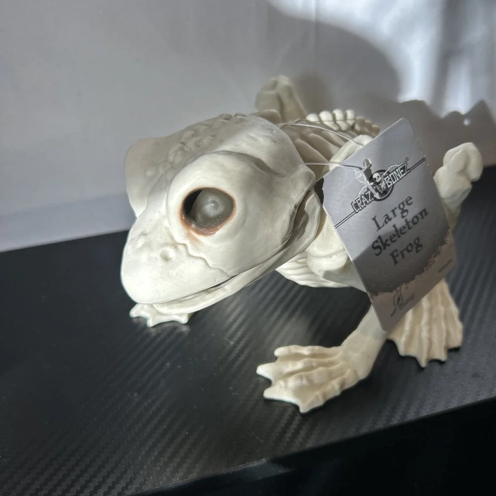 Spooky Village Frog Skeleton Halloween Decoration‎
